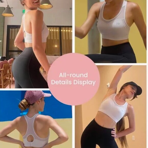 New Medium Yvette High Impact Racerback Sports Workout Running Bra NWT - Picture 4 of 6